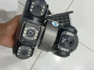 Wireless Solar Powered Security Camera With 3 Triple Lens