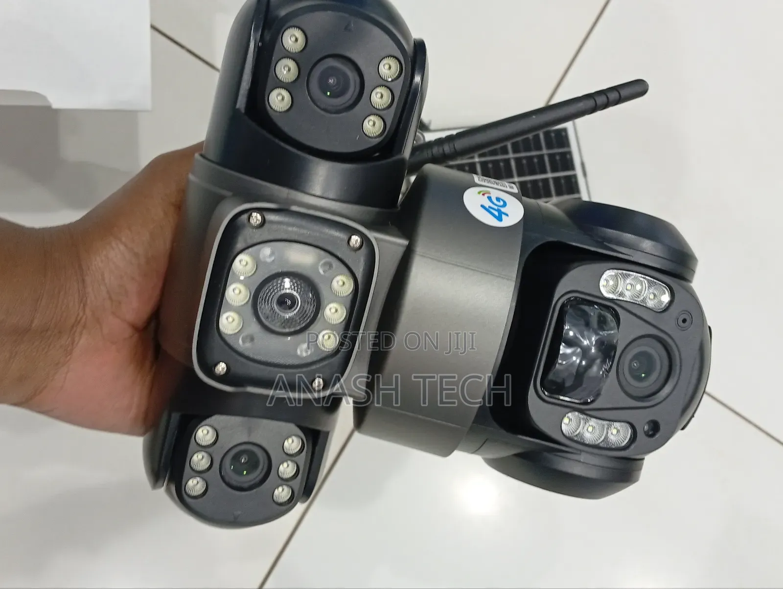Wireless Solar Powered Security Camera With 3 Triple Lens