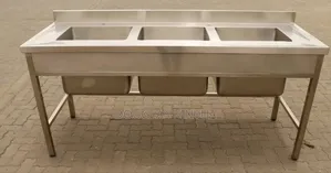 Ss Commercial Washing Sink 3bowl 