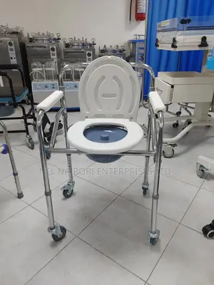 Foldable Commode Chair With Casters (Mp- Bf594)