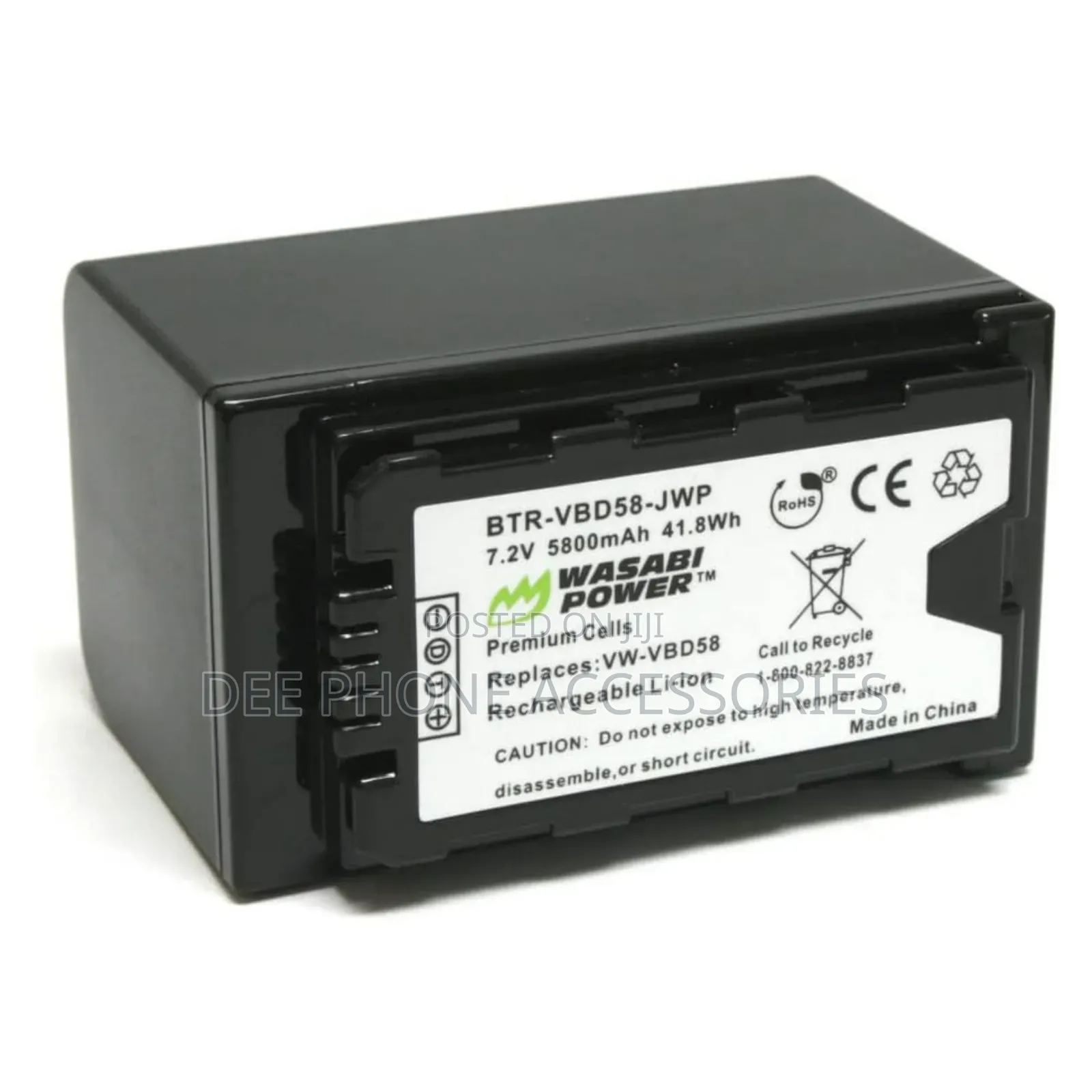 Panasonic Vw Vdb58 Digital Camera Battery