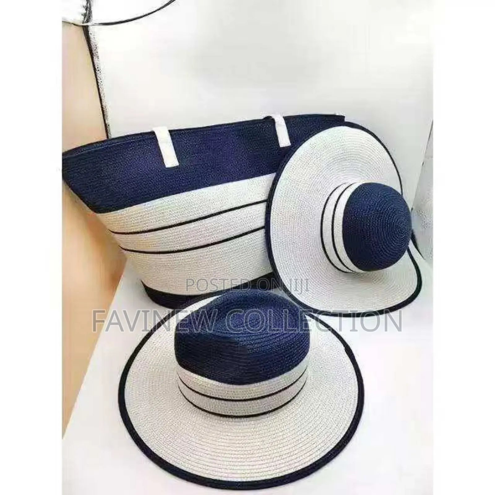 Summer Straw Woven Beach Bag and Hat