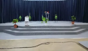 Light Grey Delta Carpet Installed in Church Pulpit