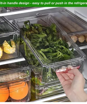 4 Big Capacity Bpa-Free Stackable Acrylic Fridge Containers