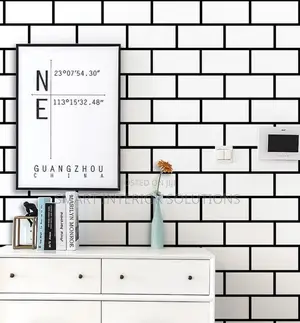 White Brick Adhesive Wallpaper