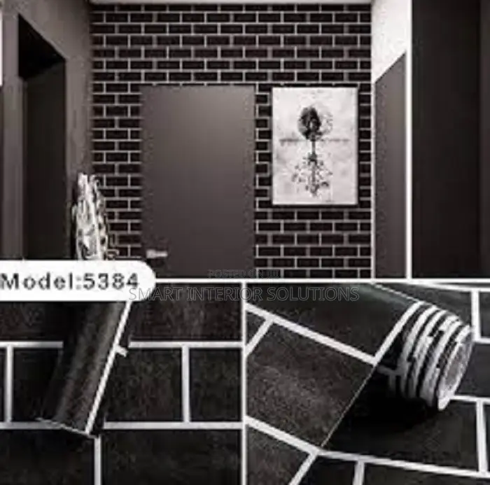 Black Self Adhesive Wallpaper