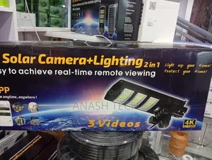 4g V380 Dual Lens Solar Camera + Solar Street Light 450w
