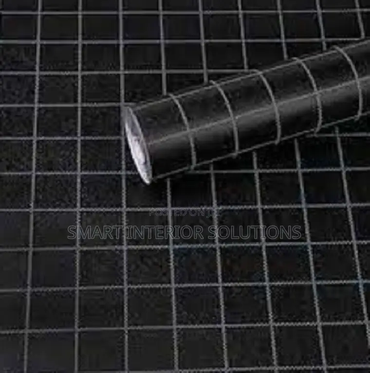 Black Modern Peel and Stick Wallpaper