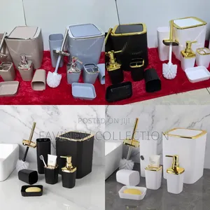 6 in 1 Luxury Bathroom Accessories Set (Rectangular)