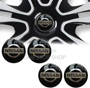 4x Universal Wheel Centre Rim Hub Sticker With Nissan Logo