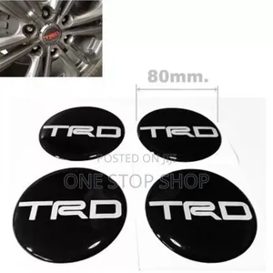 4x TRD Centre Cap Self Adhesive Stickers