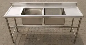 Stainless Steel Commercial Sink (2bowl)::