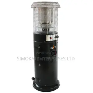 Short Stand Gas Patio Heater 1.35m - Black Alva