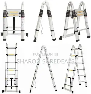Aluminium Double Sided Ladder/Telescopic 1.9+1.9m
