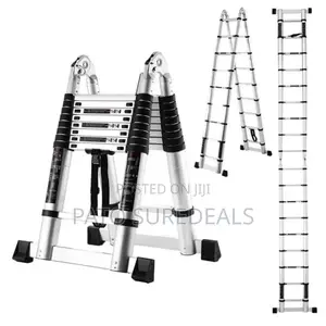 Quality Double Telescopic Ladder/Aluminium Ladder 3.1+3.1m