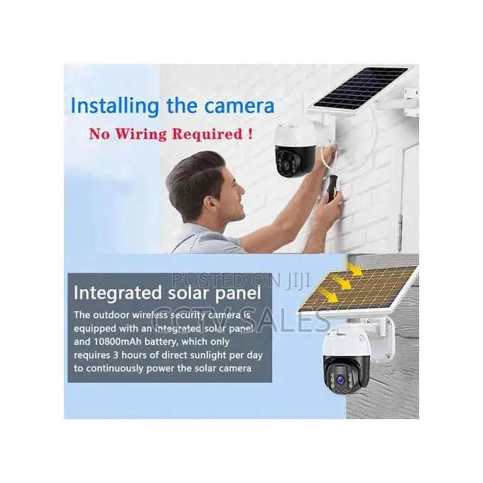 Integrated Solar Panelled 4g PTZ Camera With Night Vision
