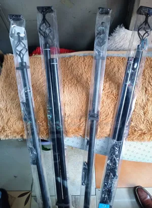Black 2m Double Adjustable Rods