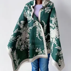 Garden Print Semi Formal Cashmere Wrap Shawl/ Scarf