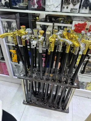 Elegant Quality Golden/Silver Handles Walking Canes at 5500