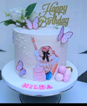 Blue Frozen Themed Cake