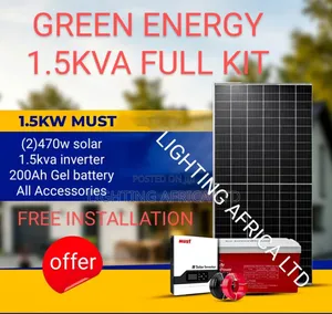 Home Domestic 1.5kva Off-Grid - (2)470 W Solar 200ah Gel Battery Set
