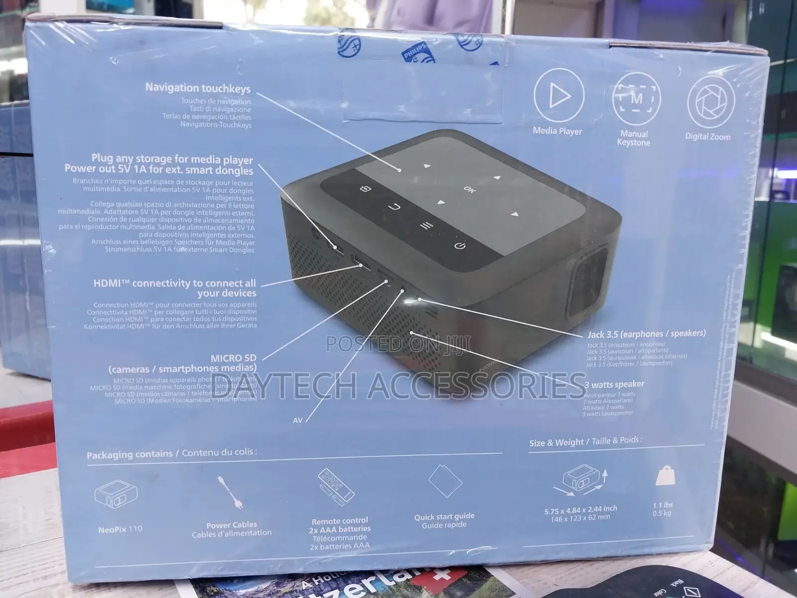 Philips Neopix 110 Home Projector – Compact, Versatile.