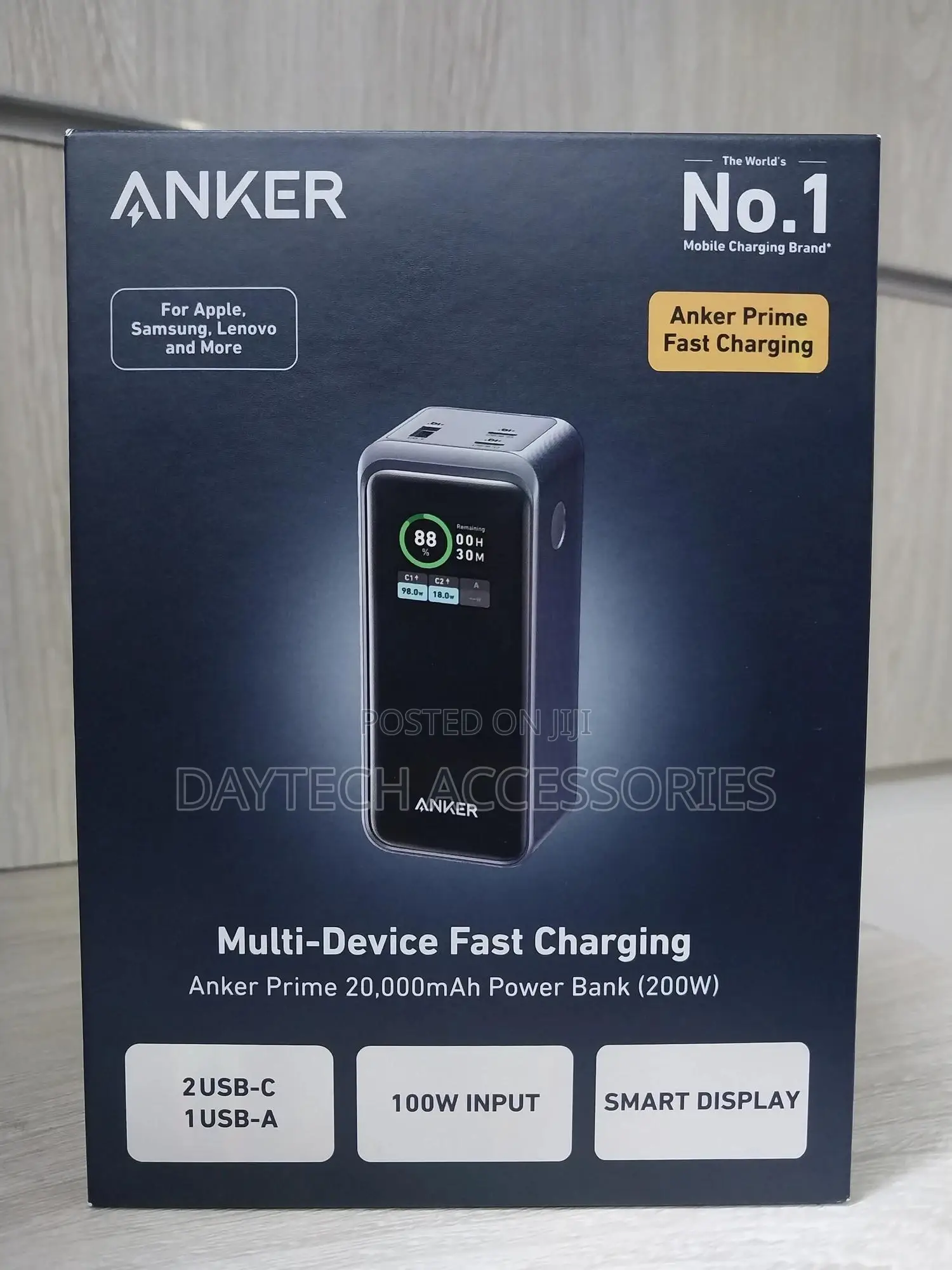 Original Anker 735 Prime 20,000mah Powerbank (200w)