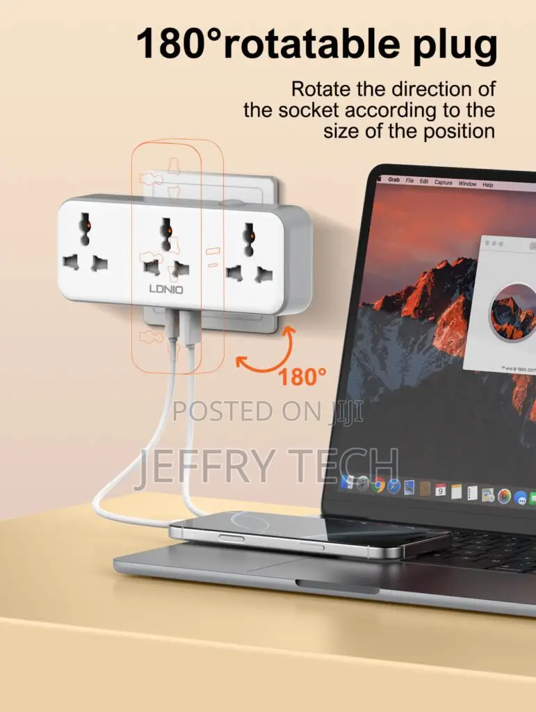 3 Ac Outlets Portable Extension Power Socket Sc3317