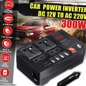 300w Car Power Inverter Dc to Ac 12v to 220v With 4 Ac Ports