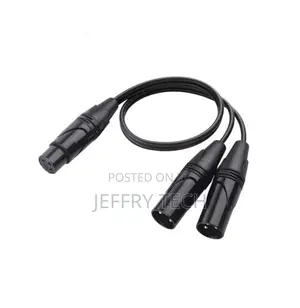 0.5m 3-Pin XLR Female Plug to Dual 2 Male Jack Y Splitter M