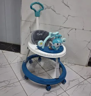Height Adjustable Baby Walker With Push Handle