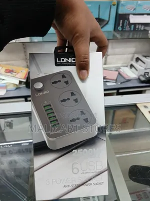 Ldnio Sc3604 3-Hole Power Expansion 6 Usb-C Charging Port
