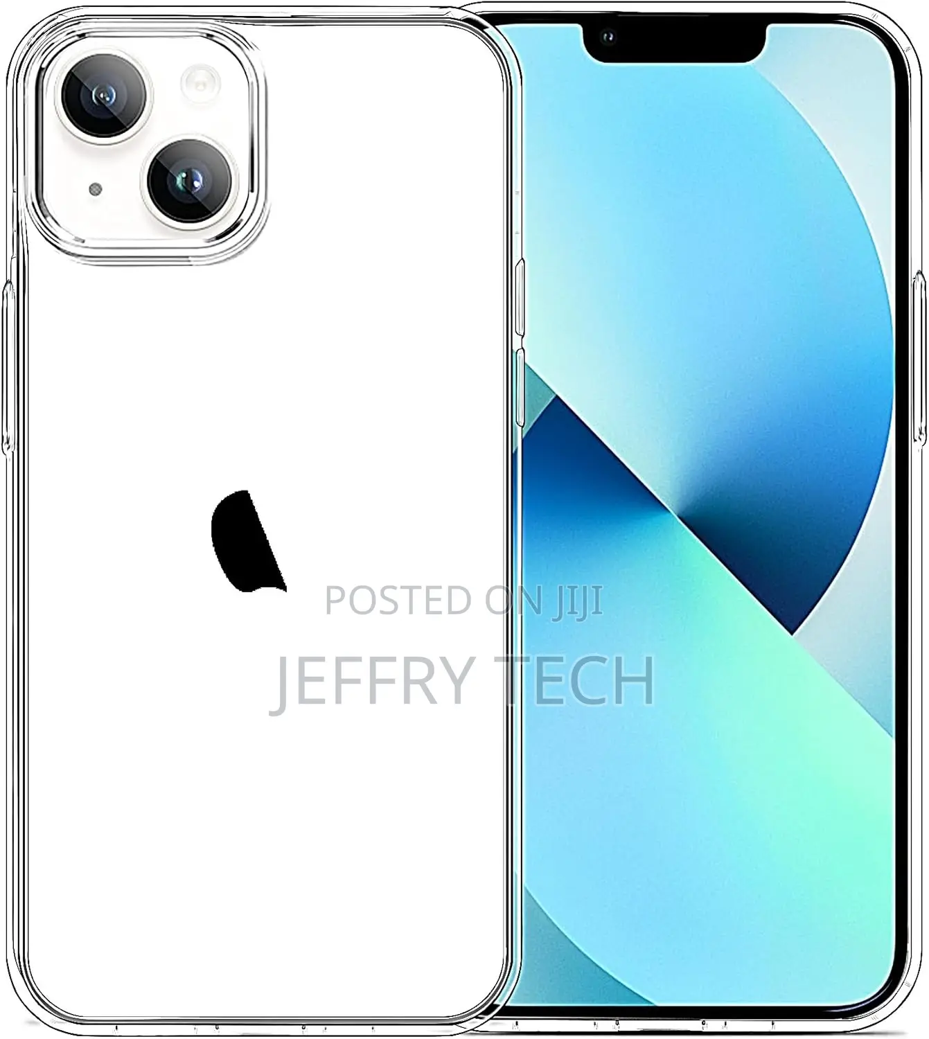 Jjgoo iPhone 13 Case Clear, Transparent Soft Shockproof Case
