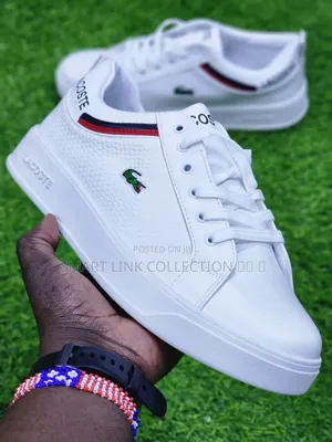 All White Lacoste Casual