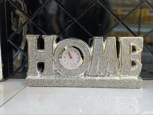 Elegant Glittery "Home" Tabletop Clock Decor*