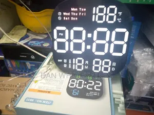 Smart Led Clock With Auto-Brightness Full Calendar View
