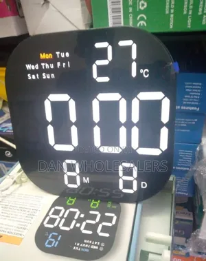 High-Visibility Led Clock – Time, Day, Month Display