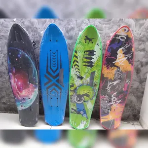 Graphic Fish Shape Skate Board