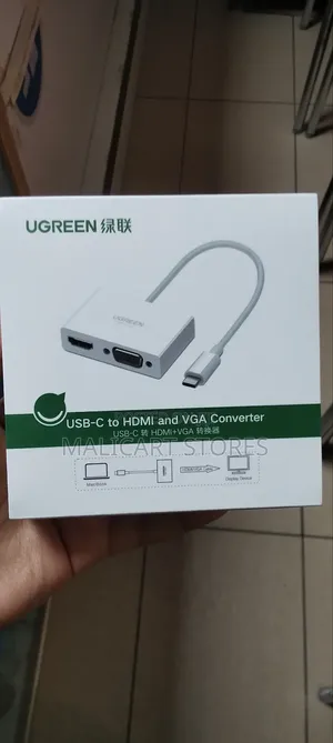 Ugreen Usb-C to Hdmi + Vga Converter–White–Mm123