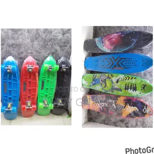 Graphic Fish Shape Skate Board