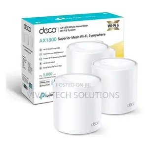 TP-Link Deco X20 Ax1800 Whole Home Mesh Wifi 6 System 3 Pack