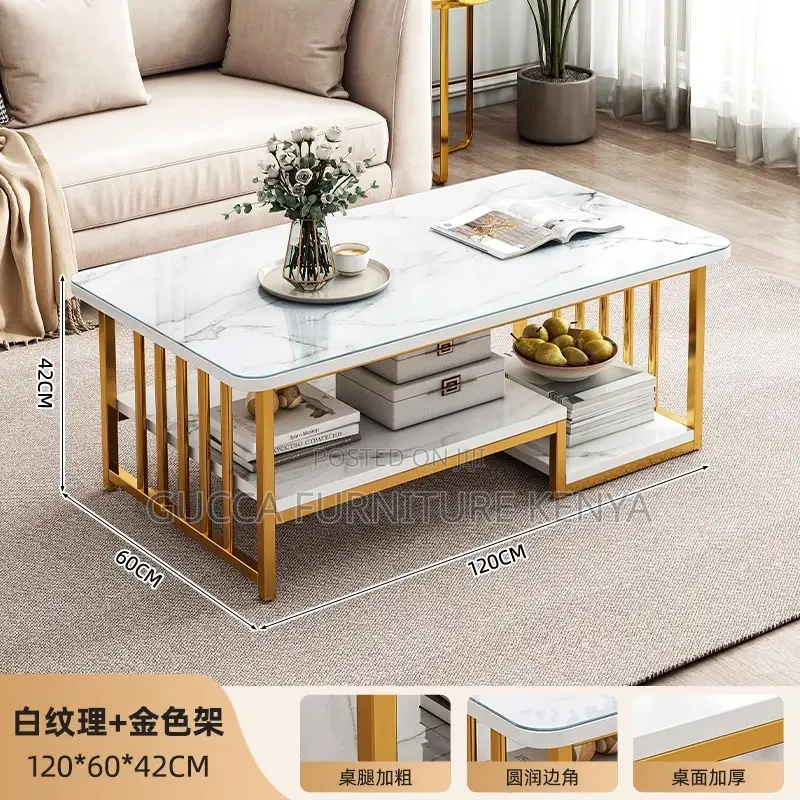 Office Table:Rectangular 1.2m Marble Reception Coffee Table