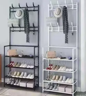 High Strong Metallic 5 Layer
 Multipurpose Shoe Rack