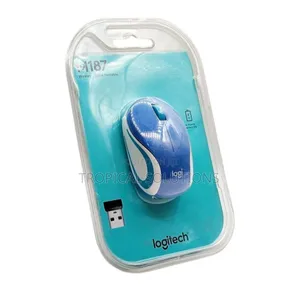 Logitech M187 Wireless Mini Mouse Black,Red,Blue