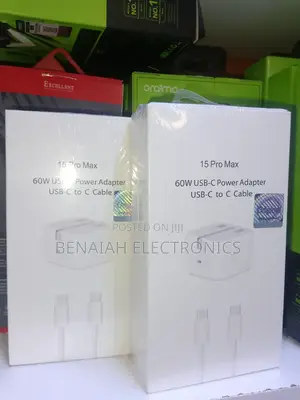 60 Watts iPhone 15 Pro Max Power Adapter Usb-C to C Cable