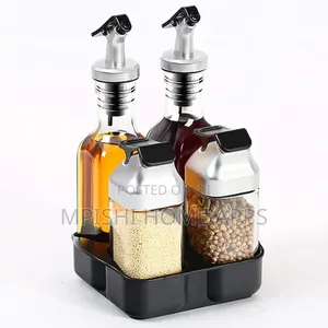 Vinegar, Oil, Salt and Pepper Dispenser Set