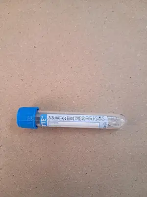 Coagulation Sodium Citrate Tube, Blue Cap-Black Ring 50's