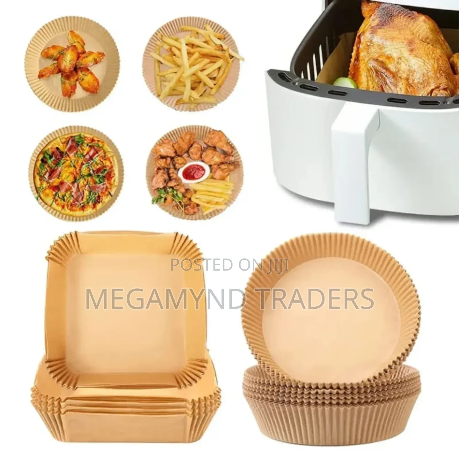 50pc Air Fryer Disposable Liner Square