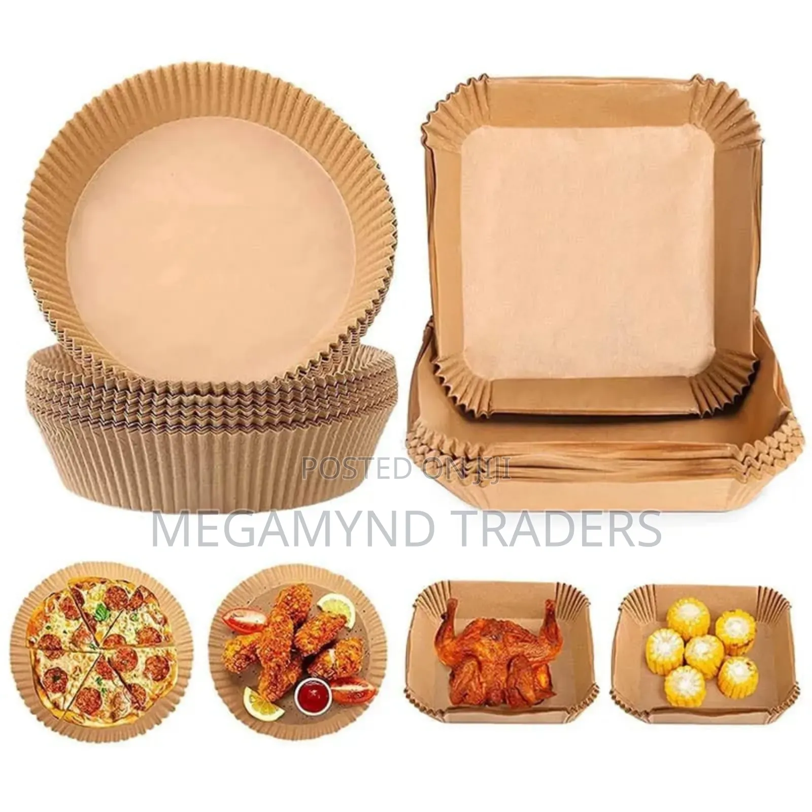 50pc Air Fryer Disposable Liner Square