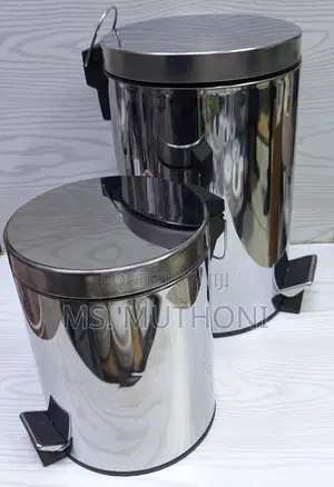 Stainless Steel Pedal Dustbin With Plastic Inner Bucket*